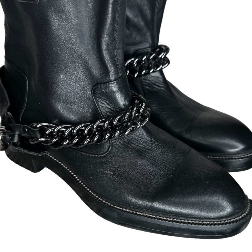 Zara Woman Leather Boots with Chains